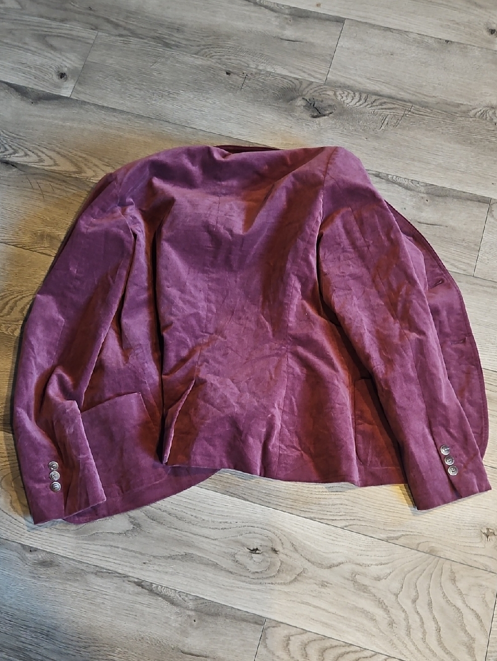 Lacoste Wine/ Burgandy Velvet Blazer Size 42 Large - Picture 8 of 10